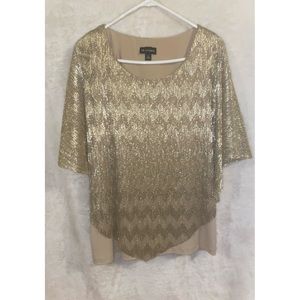 Gold Popover top, XL